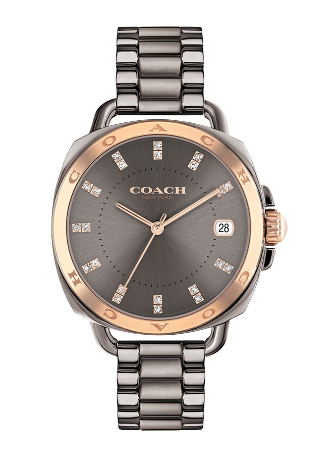 COACH ساعة يد ستانلس ستيل بعقارب وشكل غير متماثل للنساء 14504159 - 34 ملم  - Image 1