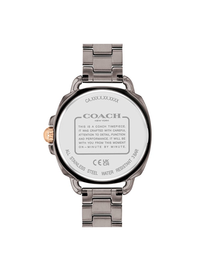 COACH ساعة يد ستانلس ستيل بعقارب وشكل غير متماثل للنساء 14504159 - 34 ملم  - Image 3