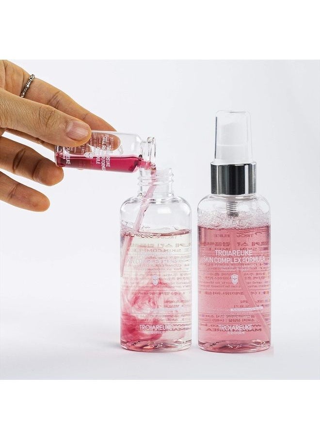 H+ Cocktail Ampoule Toner (Rejuvenating) 2.36 Fl. Oz. | for Wrinkled and Aging Skin | with Hydrolyzed Collagen, Peptide, Ginseng Root Extract