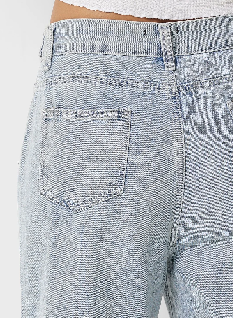 Ginger Heart Cutout Detail High Waist Jeans