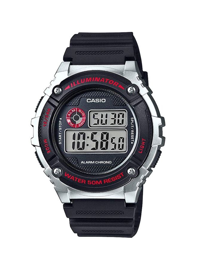 CASIO Unisex Resin Digital Wrist Watch W-216H-1CV - Image 1