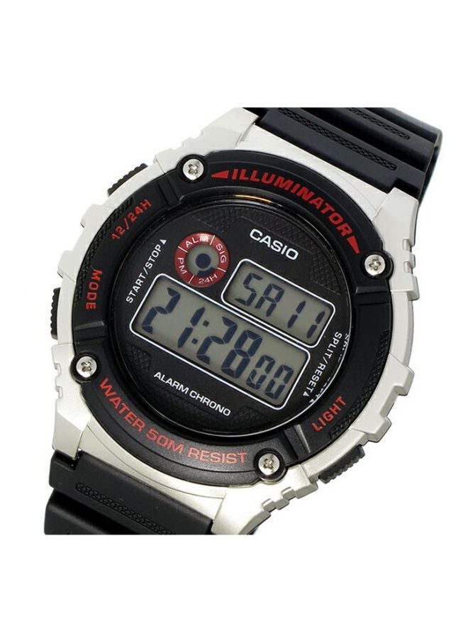 CASIO Unisex Resin Digital Wrist Watch W-216H-1CV - Image 4