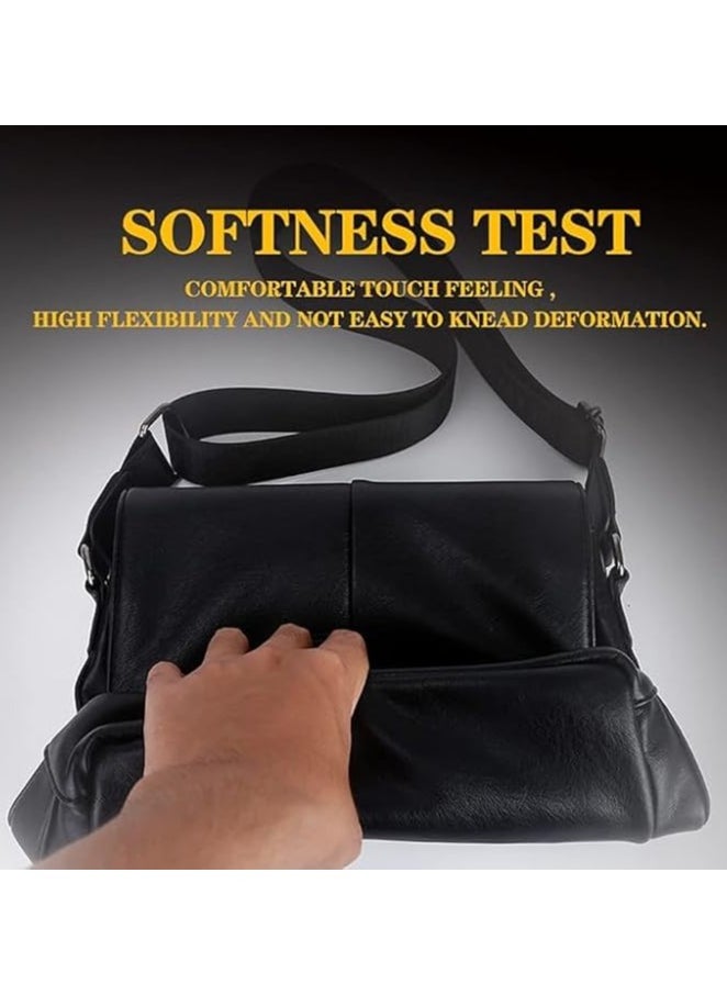 Generic - Versace Black Leather Lithario Crossbody Bag for Men - Stylish and Functional Shoulder Bag with Multiple Pockets, Ideal for Everyday Use and Travel - Image 1