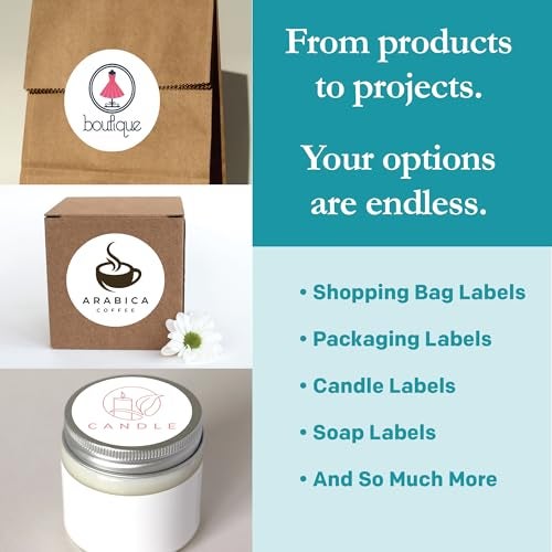 Premium Label Supply White Sticker Round Labels – 3.33" Circle – Laser/Inkjet Compatible – (6 per Sheet), 25 Sheets – 150 Total Adhesive Labels - Image 2