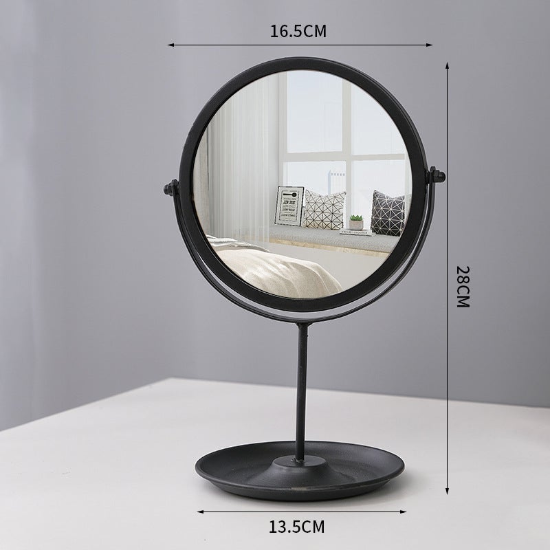 Make-Up Mirror Nordic Ins Metal Dressing Mirror Creative Lipstick Jewelry Storage Student Dormitory Multifunctional Storage Box - Image 1