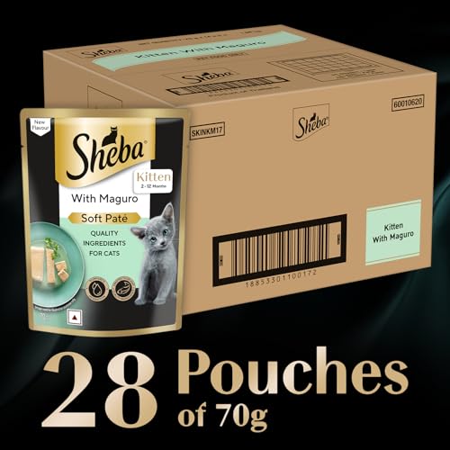 Sheba Pate Kitten Wet Cat Food, Maguro, 28 x 70g, Soft Pate Texture, Hydrating Food Crafted Ingredients, Balanced Nutrition for Muscle Development ​ - Image 2
