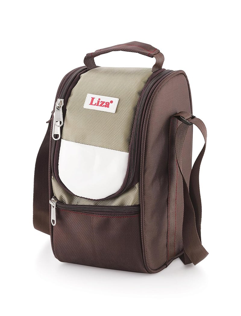 Liza Liza Hot Fresh Airtight Leakproof Inner Steel 4 Container Lunch Box with Bag, BPA Free, Easy to Carry Lunch Box (Set of 4 Lunch Boxes) for Office Men & Women (Beige) - Image 3
