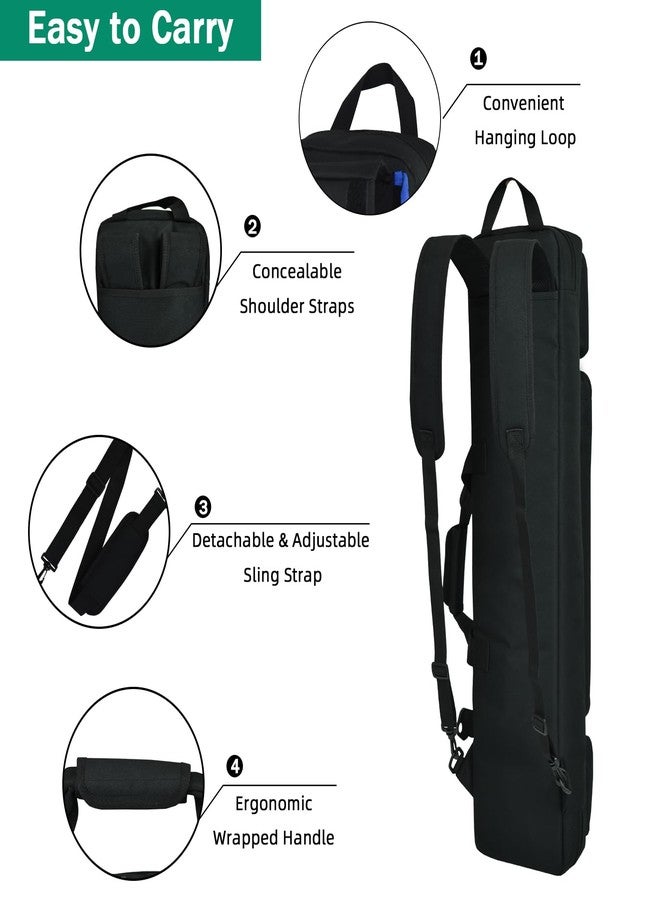 AUMTISC Pool Cue Stick Case 4x4, Soft Padded Billiard Pool Stick Carrying Bag with Adjustable Shoulder Straps & handle for Men Women, with Multi-pocket for 4 Butts, 4 Shafts & Accessories (Black) - Image 5