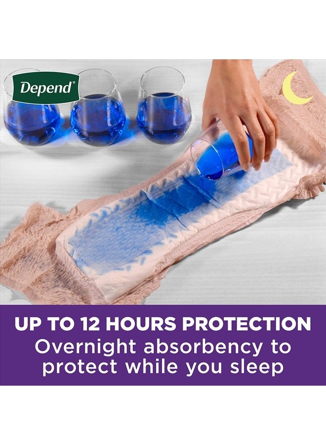 Depend Night Defense Adult Incontinence & Postpartum Bladder Leak Underwear for Women, Disposable, Overnight, Medium, Blush, 15 Count, Packaging May Vary - Image 3