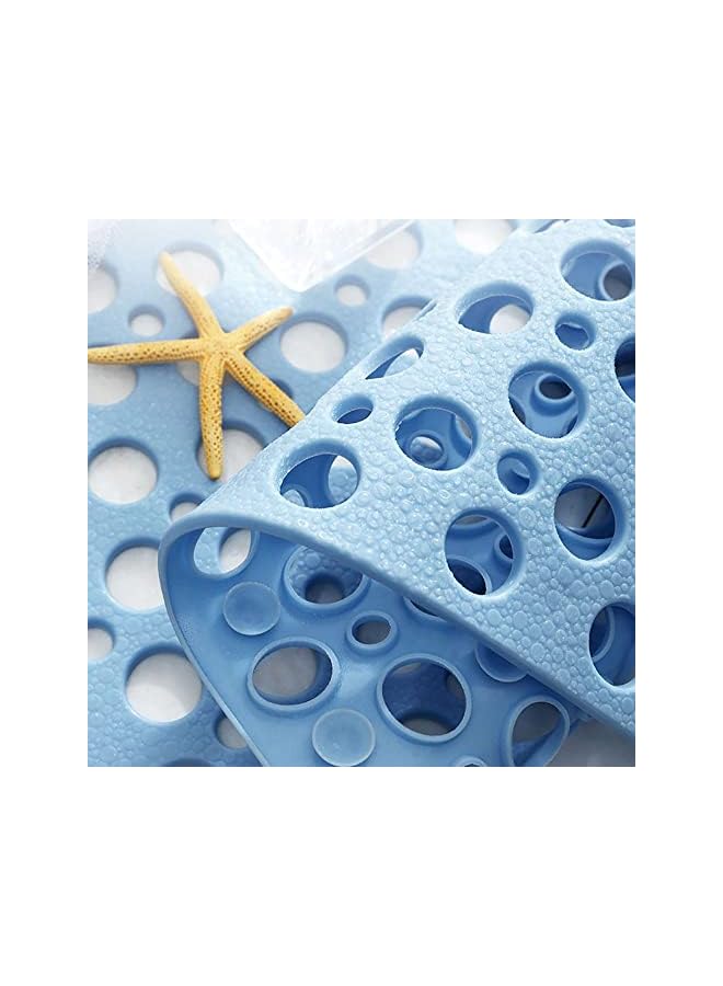 Raxoom Bath Mat, Soft TPE Shower Mat with Suction Cups and Drain Holes, Bathroom Anti-Slip Mat for Shower, Bathtub (90 * 60cm, White) - Image 5