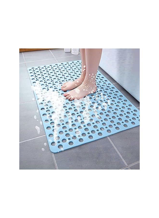 Raxoom Bath Mat, Soft TPE Shower Mat with Suction Cups and Drain Holes, Bathroom Anti-Slip Mat for Shower, Bathtub (90 * 60cm, White) - Image 4