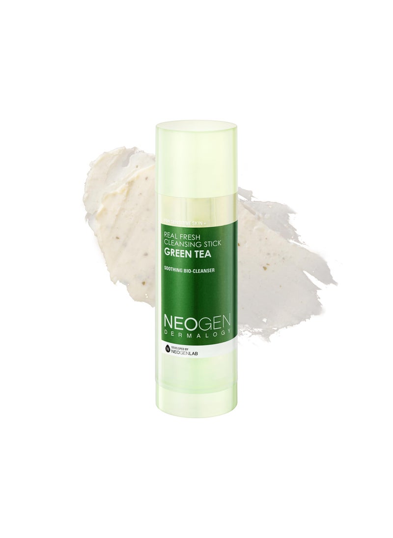 DERMALOGY by NEOGENLAB [K-Beauty] NEOGEN DERMALOGY Makeup Remover Cleansing Stick with Green Tea Extract and Leaves - Hydrating Travel Size Essential (Real Fresh Cleansing Stick Green Tea)/Blackhead Remover 