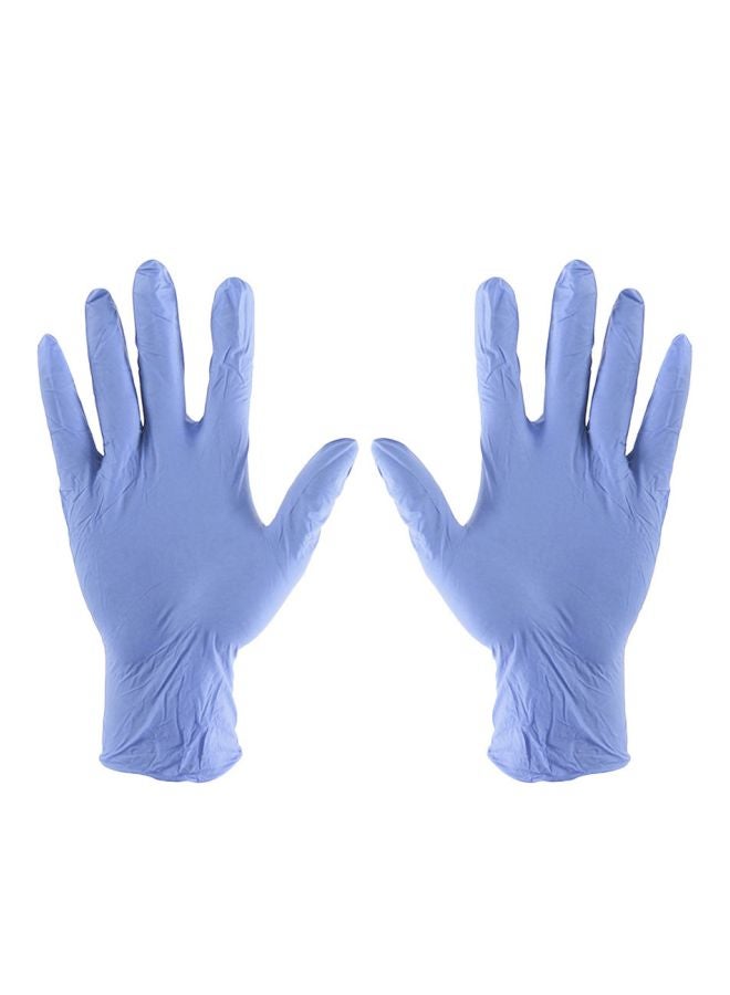 NIBEMINENT 50-Piece Latex Disposable Gloves Purple M  - Image 1