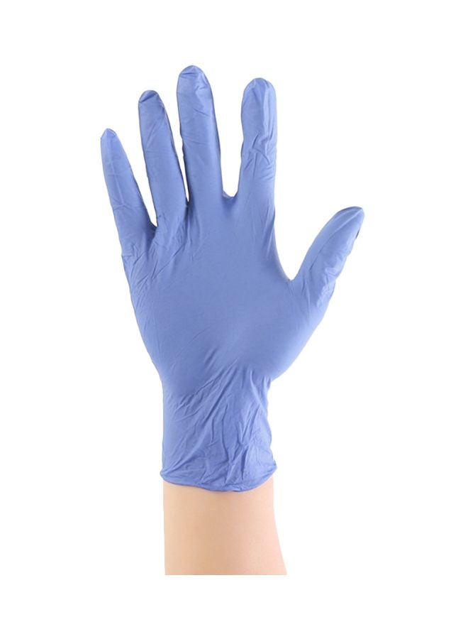NIBEMINENT 50-Piece Latex Disposable Gloves Purple M  - Image 4
