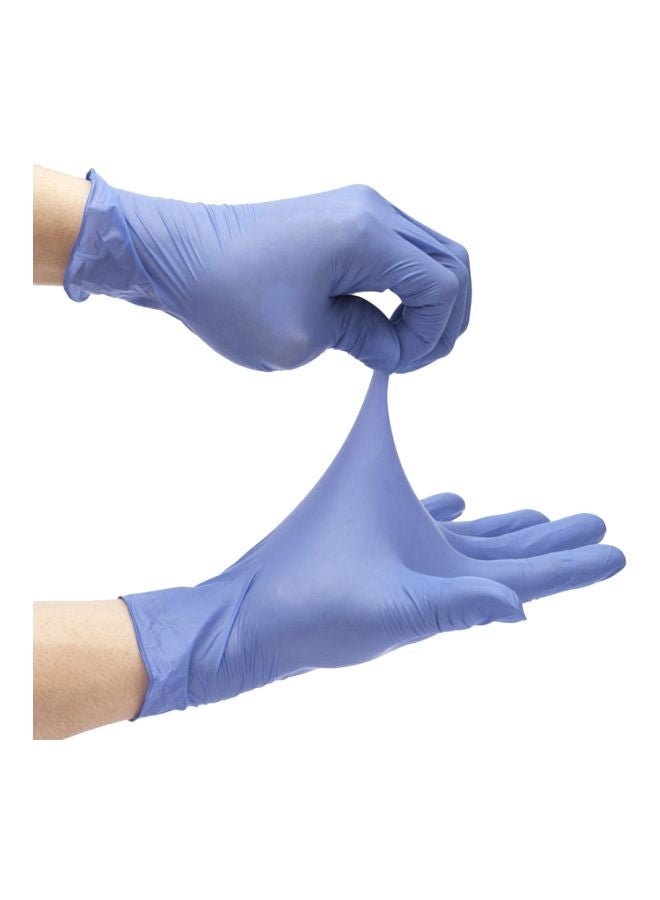 NIBEMINENT 50-Piece Latex Disposable Gloves Purple M  - Image 2