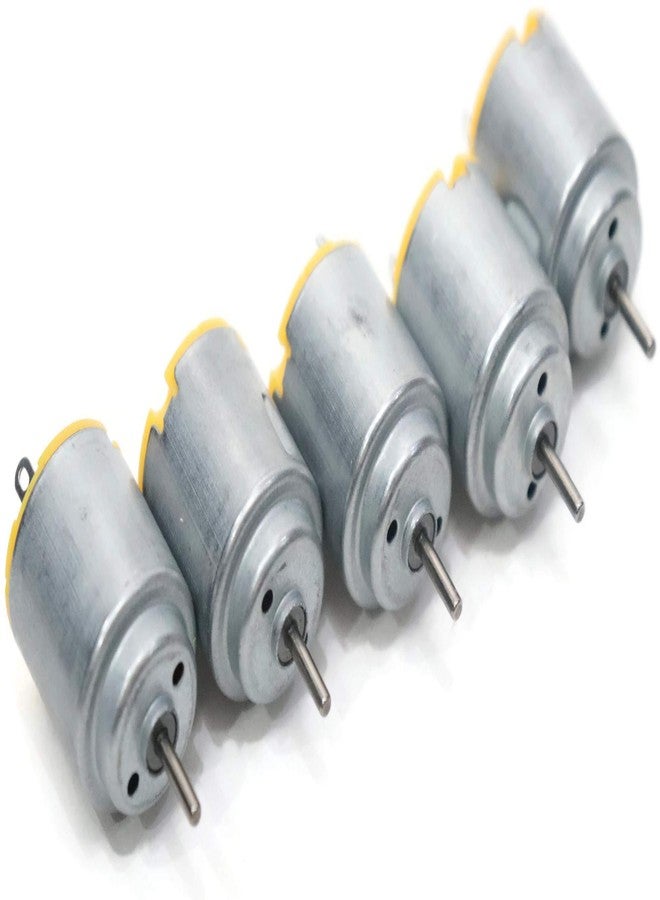 TECHDELIVERS Stainless Steel 5 Pcs 3-6V Micro R260 Dc Motor For Diy Toy Four-Wheel Scientific Experiments- Multi Color - Image 1