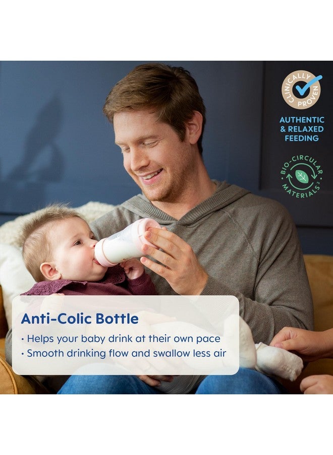 مام زجاجات مام ٩ أونصة سهلة الاستخدام مضادة للمغص، تدفق متوسط مع حلمة إضافية سريعة التدفق، مصنوعة من السيليكون المشابه للرضاعة الطبيعية، تقلل المغص والغازات، سهلة التنظيف، خالية من مادة BPA، مناسبة للأطفال من عمر شهرين فما فوق - Image 3