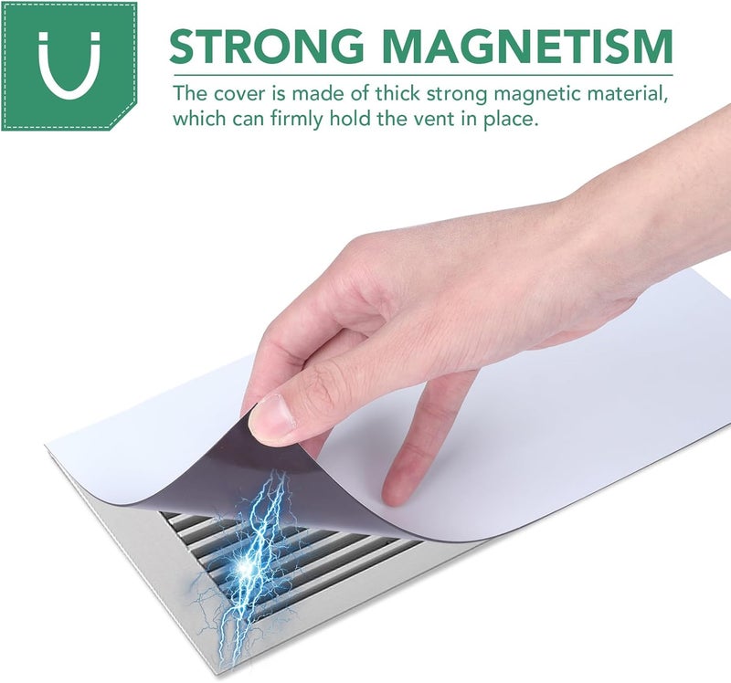 TRYMAG Strong Magnetic Vent Covers 8"x15", 6 Pack for Home HVAC and AC Vents - Image 4