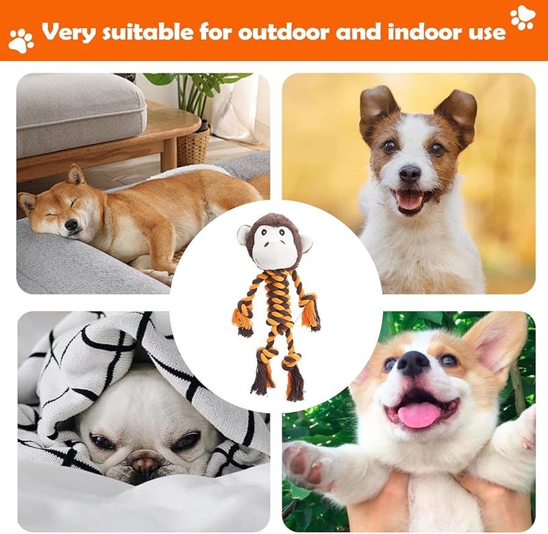 ألعاب مضغ للكلاب بحبل صرير لتنظيف الأسنان وتدريب داخلي وخارجي - Image 5