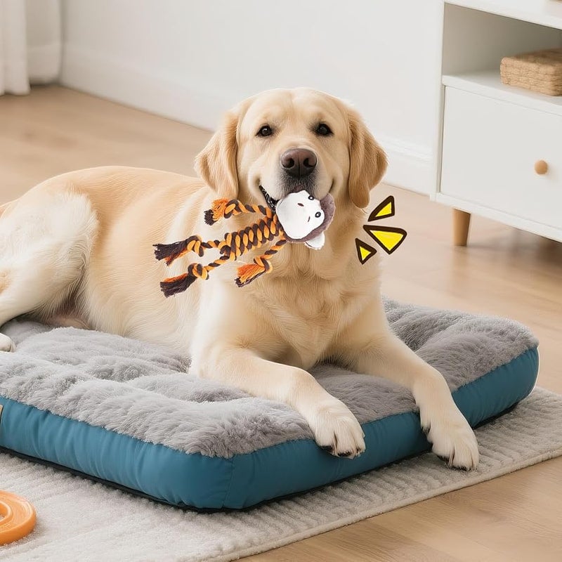 ألعاب مضغ للكلاب بحبل صرير لتنظيف الأسنان وتدريب داخلي وخارجي - Image 3