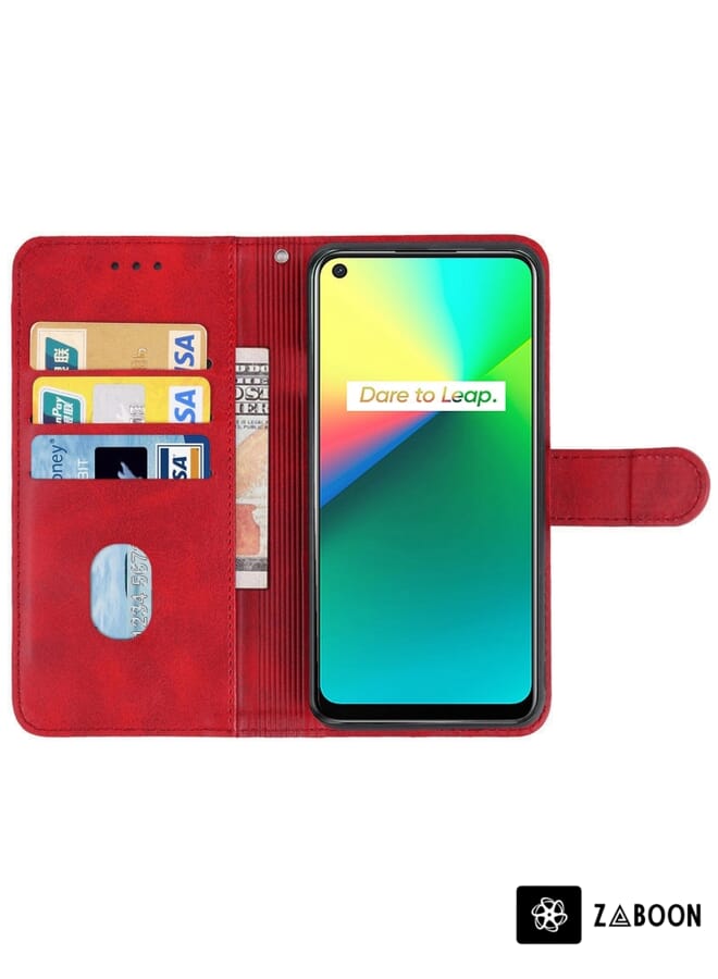 Zaboon Leather  Protective Case Cover For OPPO Realme 7i - Image 3