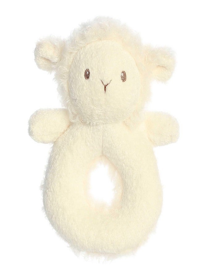 AURORA Ebba™ Playful Cherub Lamb™ Rattle Baby Stuffed Animal - Comforting Companion - Interactive Fun - White 6 Inches - Image 1