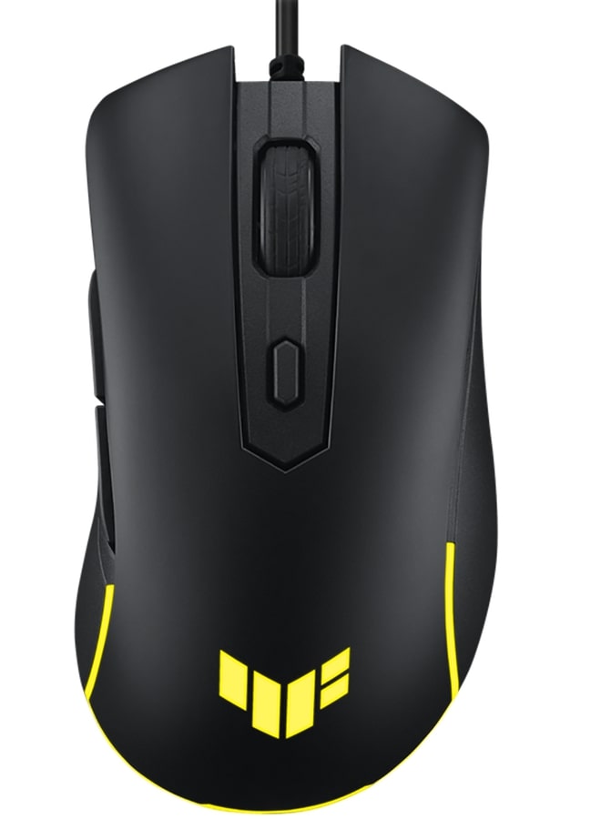 أسوس ماوس الألعاب Asus TUF Gaming M3 Gen II، سلكي، خفيف الوزن 59 جرام، مقاوم للغبار والماء IP56، واقي مضاد للبكتيريا، مستشعر بصري 8K DPI، 6 أزرار قابلة للبرمجة، أقدام ماوس تيفلون، أسود - Image 1