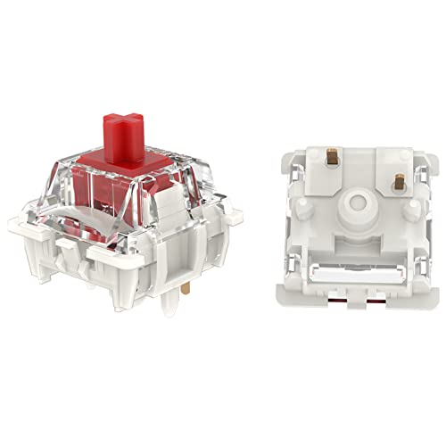 GATERON G Pro 3.0 Switches Pre-lubed 5 pinS RGB Linear for Gaming Mechanical Keyboard (Red,35PCS) - Image 1