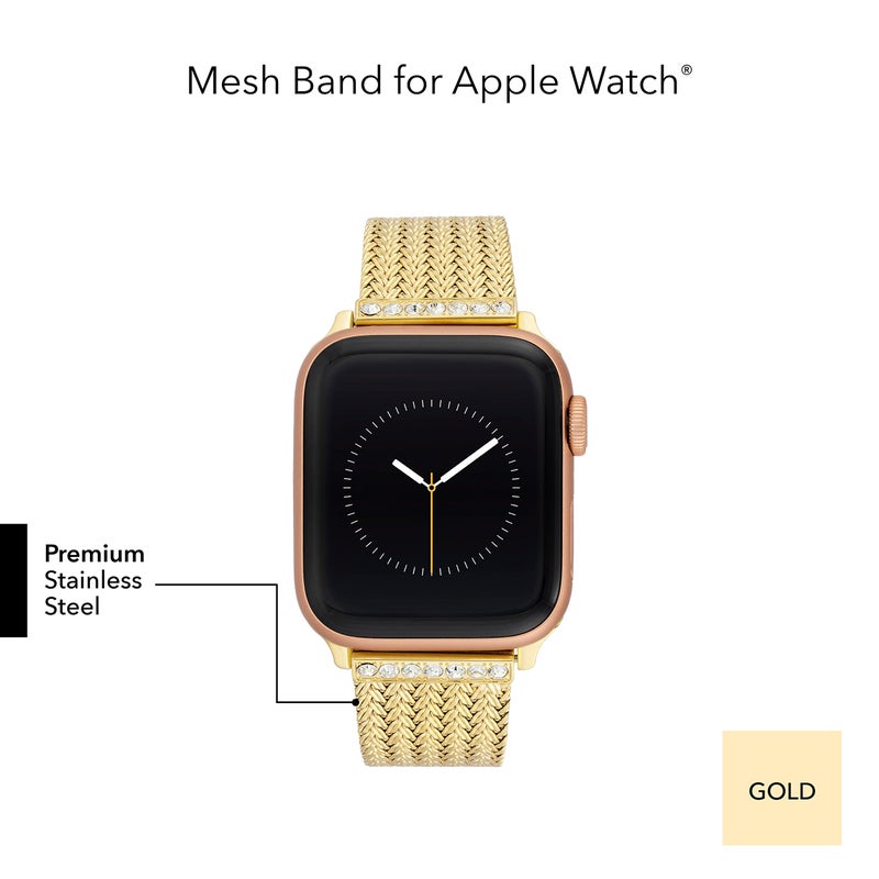 Anne Klein Mesh Fashion Band for Apple Watch, Secure, Adjustable, Apple Watch Replacement Band, Fits Most Wrists - Image 3