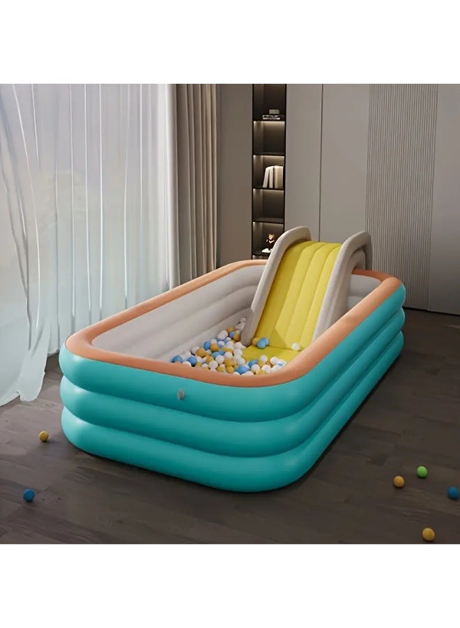 Taa Baby Inflatable Swimming Pool, Inflatable Lounge Pool Family Swim Center Rectangular Swimming Pools,1.8M (Size : 2.6M) - Image 5