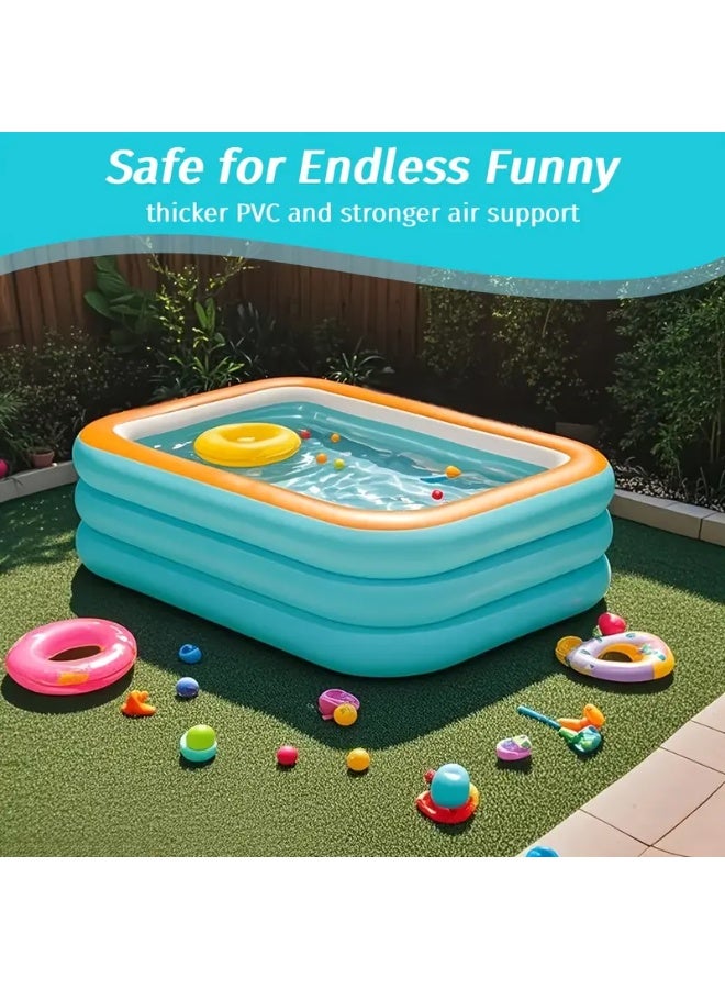 Taa Baby Inflatable Swimming Pool, Inflatable Lounge Pool Family Swim Center Rectangular Swimming Pools,1.8M (Size : 2.6M) - Image 1
