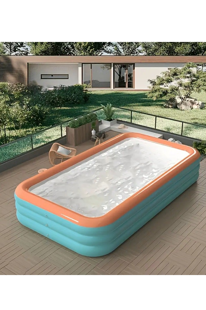 Taa Baby Inflatable Swimming Pool, Inflatable Lounge Pool Family Swim Center Rectangular Swimming Pools,1.8M (Size : 2.6M) - Image 4