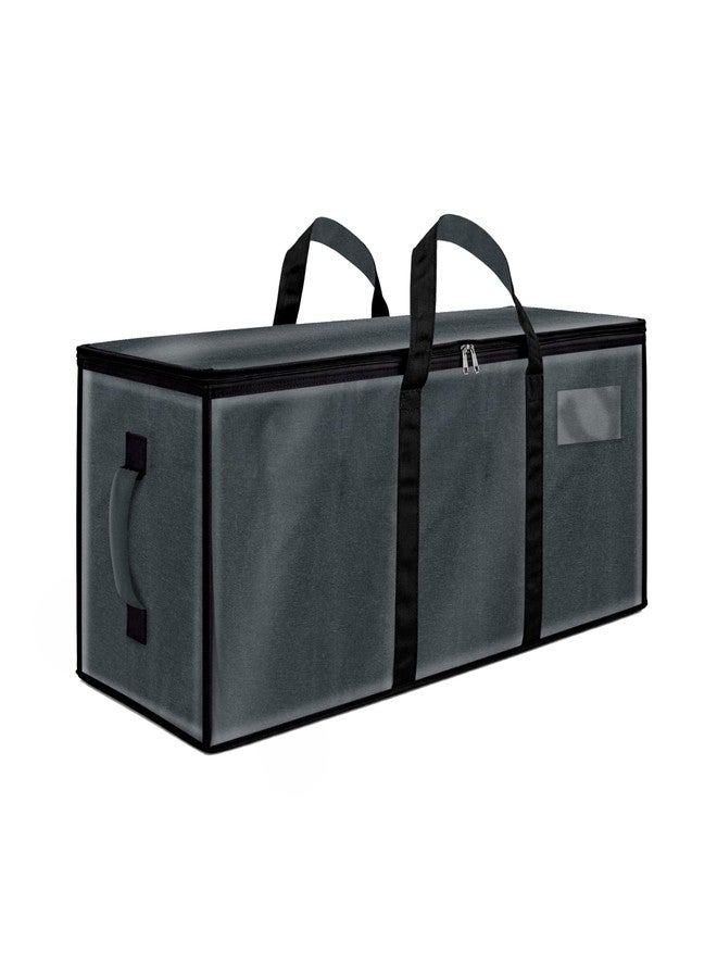 Storite Jumbo Super-Size 81L Nylon Moisture Proof MultiPurpose Heavy Duty Underbed Storage Bag for Toys/Blankets/Clothes/Moving Bags With Strong Reinforced Handles Rectangular (87x26x36 cm) - Grey - Image 1