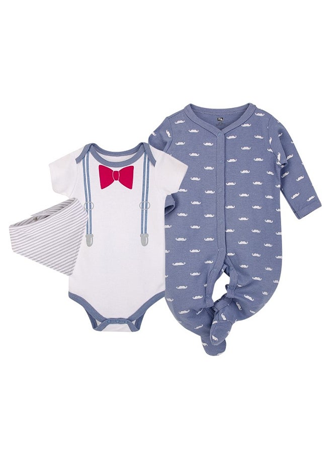 hudson baby Baby Layette Set 3 Piece Bow Tie, 6 - 9 Months  - Image 1