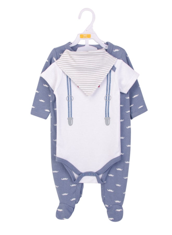 hudson baby Baby Layette Set 3 Piece Bow Tie, 6 - 9 Months  - Image 2