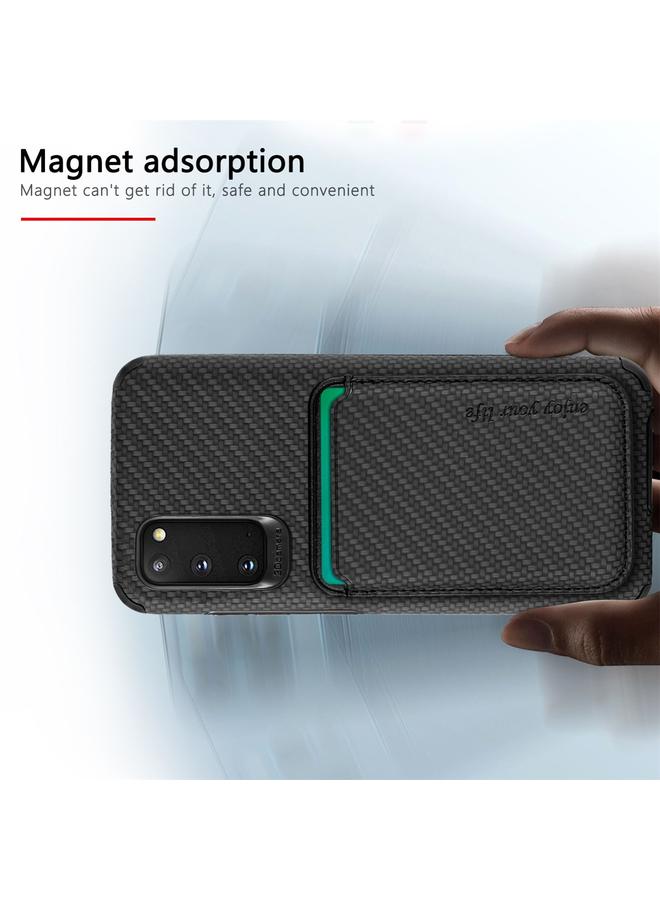S-TOP Case For Samsung Galaxy S20 Carbon Fiber Leather Card Magsafe Phone Case - Image 4
