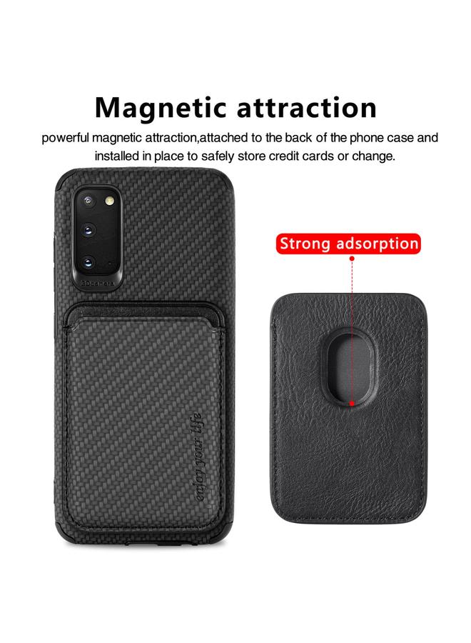 S-TOP Case For Samsung Galaxy S20 Carbon Fiber Leather Card Magsafe Phone Case - Image 2