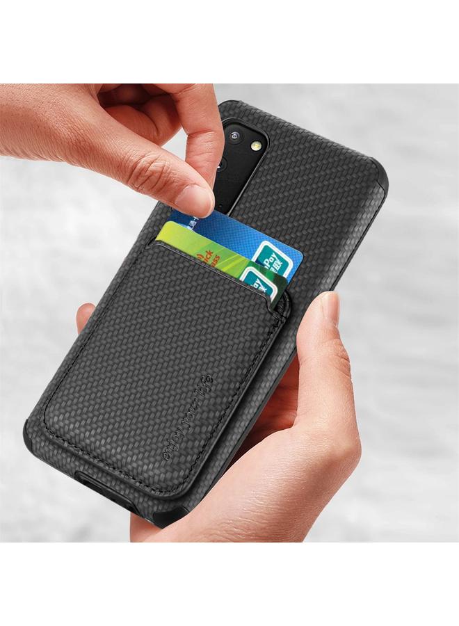 S-TOP Case For Samsung Galaxy S20 Carbon Fiber Leather Card Magsafe Phone Case - Image 3