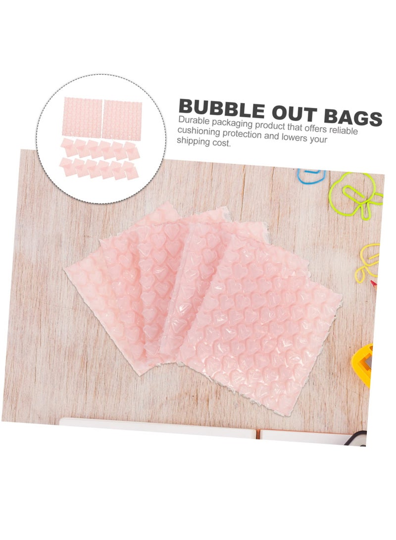 Excefore love plastic thicken bubble bags, 60pcs mailing shockproof bubble bags for bubble packaging bags Heart-shaped bubble cushioning bags bubble Shipping Mailers  - Image 3