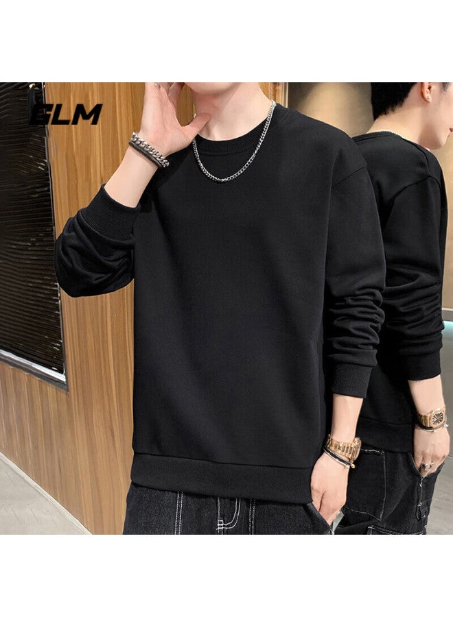 Glm Fleece-lined Men's Hoodie Winter Loose Casual Long Sleeve T-shirt Khaki Fleece 2XL