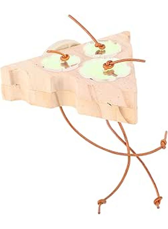 Wooden Foraging Station Interactive Bird Toy For Parrots Parakeets Treats Cage - Image 1