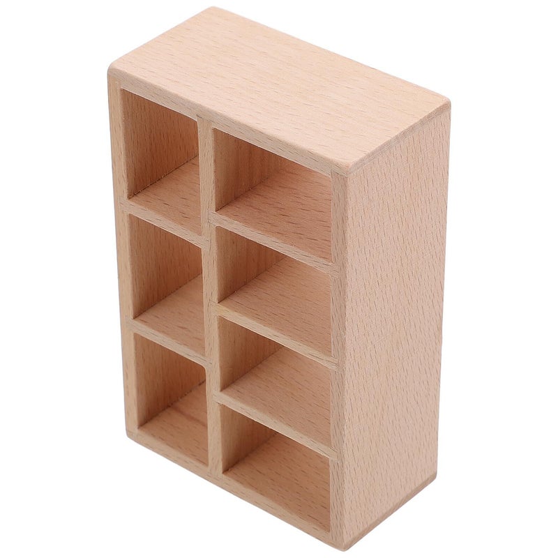 Beaupretty Wood Miniature Dollhouse Cabinet With 7 Compartments White - Image 2