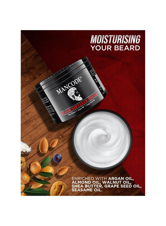 MAN CODE Mancode Beard Grooming Kit For Men ; Beard Wash & Conditioner 200 Ml And Beard Softener Cream 100 Gm ; Complete Beard Care Kit For Cleansing Conditioning & Styling Beard Combo Pack Of 2  - Image 3