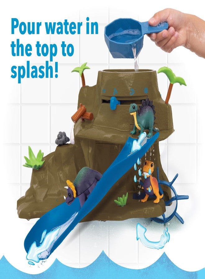 MindWare Dinosaur Color Splash Water Park Bathtub Playset - Interactive Bath Toys with Color Changing Dinosaur Figures - Gift for 3 Year Olds and Up - Image 2