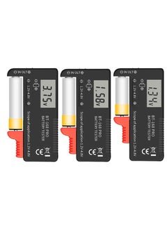 Excefore Battery Tester, 168PRO Digital LCD Battery Tester, 3 PCS Digital Battery Capacity Tester, for AA AAA C D 1.5V 3.7V 1.2~4.8V 9V Button Cell Batteries  - Image 1