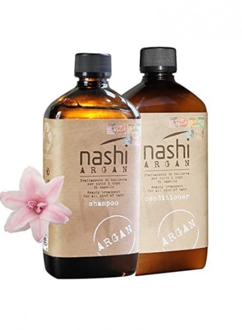 Nashi Shampoo and Conditioner for All Hair Types 500ml Pack of 2 - Image 1