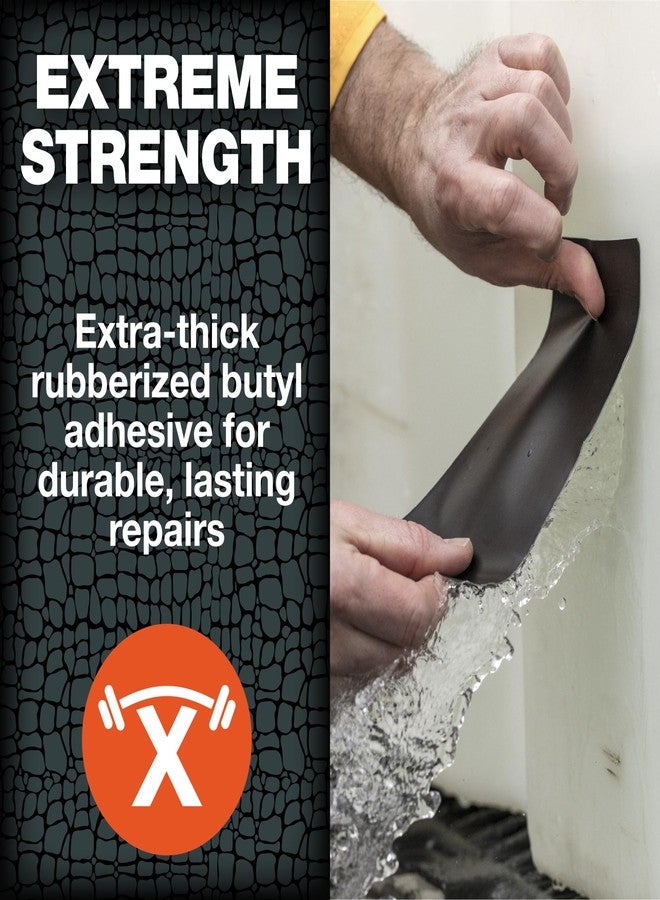 T-REX Heavy Duty Waterproof and Repair Tape for Wet or Rough/Dirty Surfaces Including Underwater, Leaks and More, 4" x 5', Black, 1-Roll (285987) - Image 2