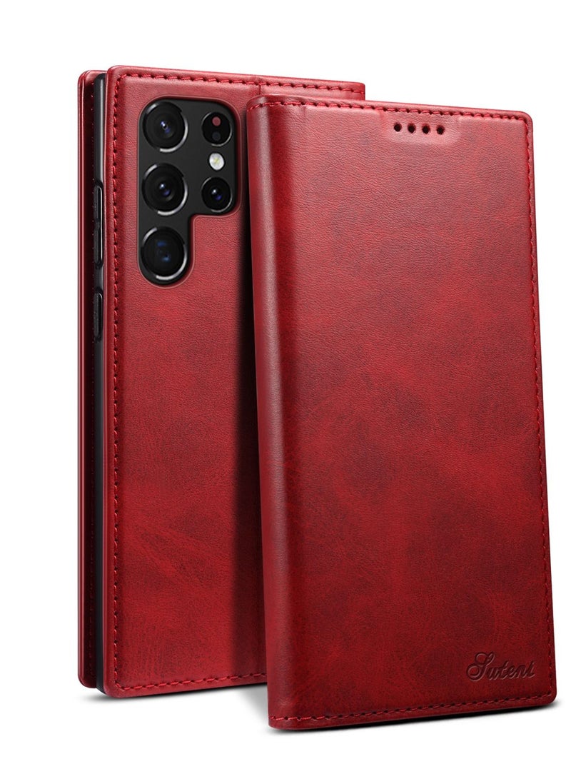 Suteni Flip Cover Leather Protective Case for Samsung Mobile Phone - Image 1