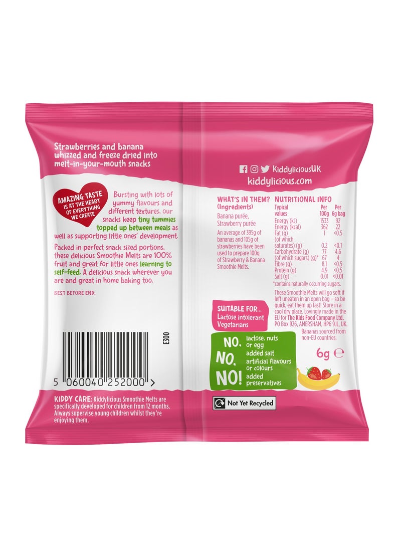 Kiddylicious Delicious Strawberry And Banana Smoothie Melts - Image 2