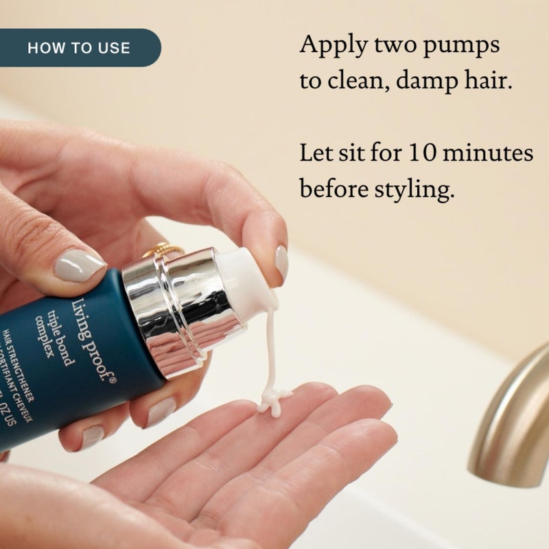 Living Proof Triple Bond Complex Leave-In Treatment and Hair Mask for All Hair Types â€“ Rebuilds Hair Structure, Repairs Damage, Heat Protection, Long-Lasting Results, 1.7 oz - Image 4